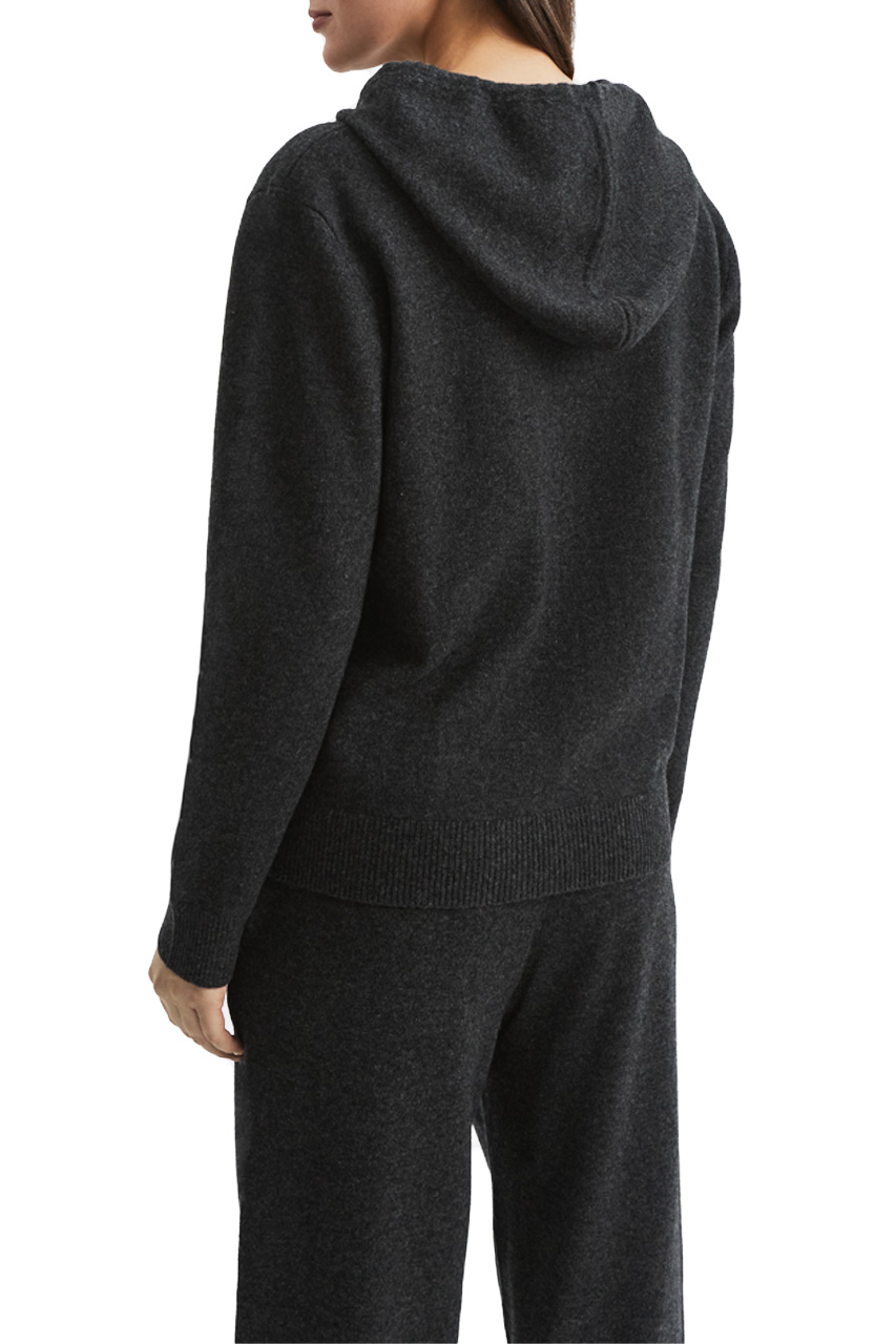 Худи на молнии 112505 ТЕМНО СЕРЫЙ, фото 4